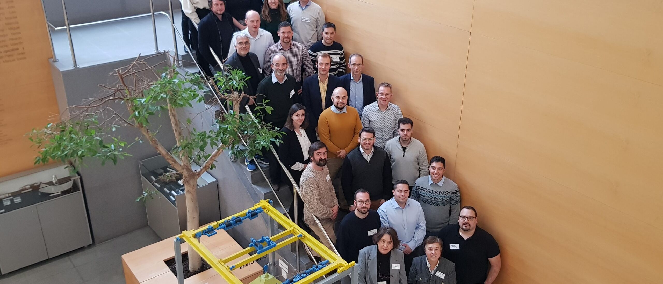 group of people on the stairs
