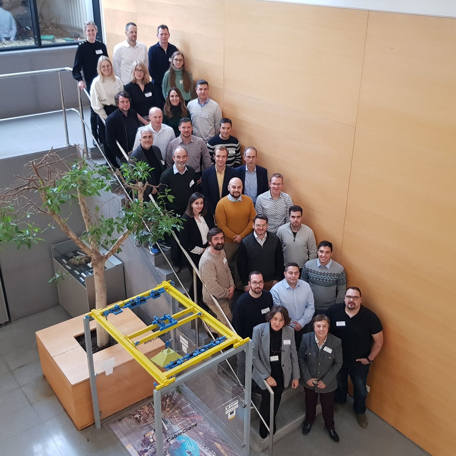 group of people on the stairs